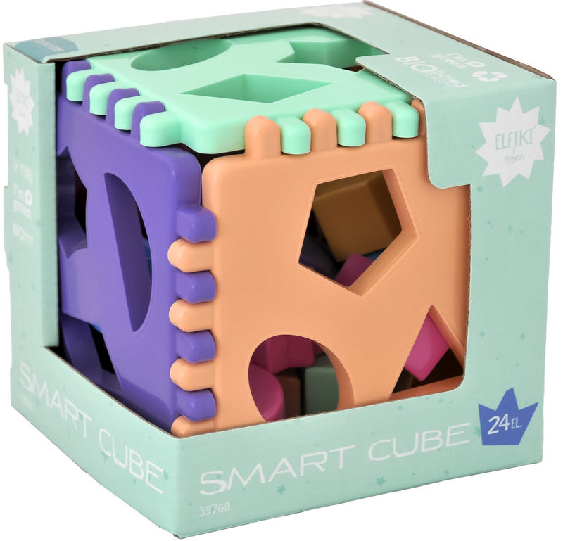 Еко Кубче Сортер 24 Ел. Елфики 14Х14Х14 - Играчки - TheSmileOfYourBaby - BebeMama