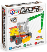 Метален Конструктор 21 Х 16 Х 4 С Болтове Гайки Инструменти И Гуми За Направа На Багер 306 Части С Поддръжка В Youtube - Строители, Мозайки И Конструктори - Thesmileofyourbaby - BebeMama