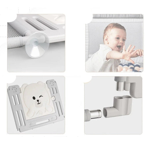Детска Кошара За ИграIvy Grey 180*200*65 Сива --- BebeMama