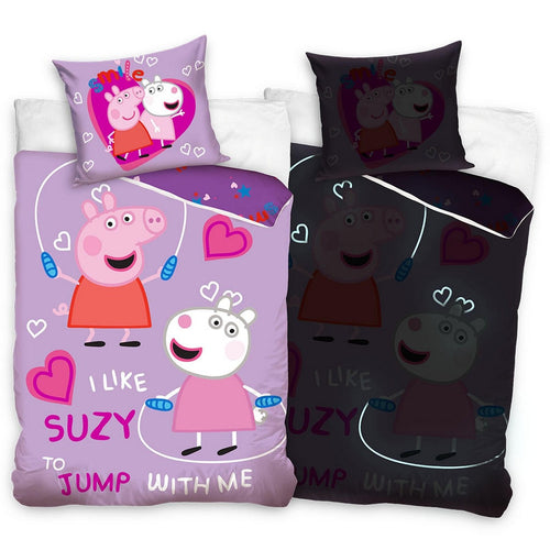 Детски Светещ Спален Комплект Peppa Pig Love – 2 Части - Спални Комплекти - Sonne Home - BebeMama