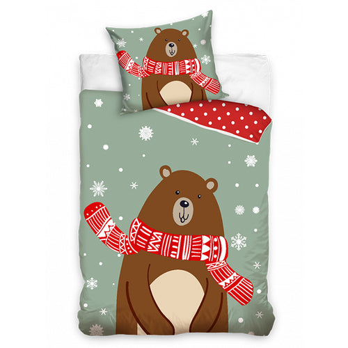 Коледен Спален Комплект Brown Bear Двулицев - 2 Части - Спални Комплекти - Sonne Home - BebeMama