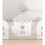 Бебешка Ограда За Безопасна Игра Baby House Бял + Сив Цвят --- BebeMama