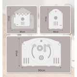 Бебешка Ограда За Безопасна Игра Baby House Бял + Сив Цвят --- BebeMama