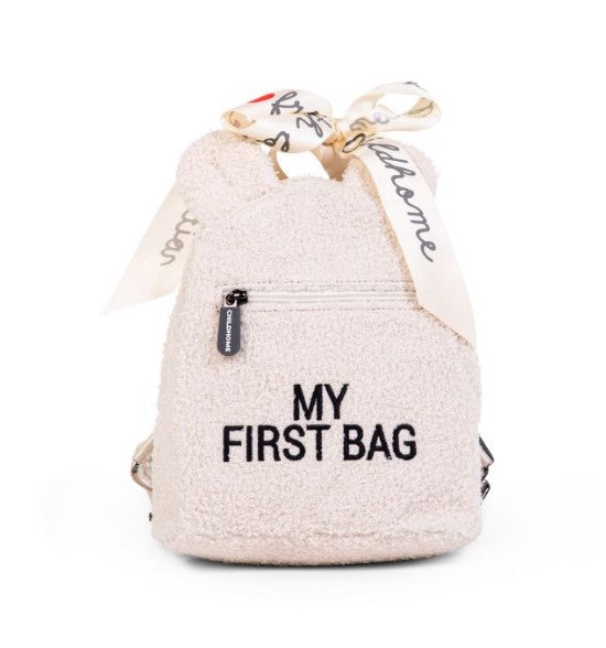 Раница My First Bag Teddy Бяла - Чанти И Раници - Childhome - BebeMama