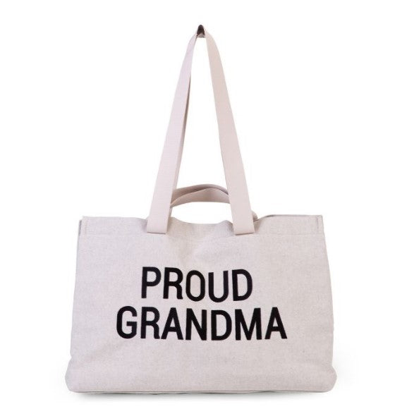 Чанта Proud Grandma Бяла - Чанти И Раници - Childhome - BebeMama