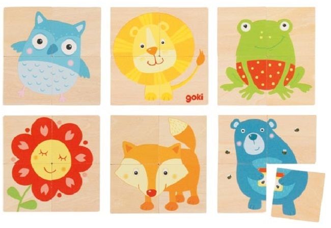 Игра Каремо И Мемо Животни - Пъзели - Goki - BebeMama