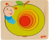 Многослоен Пъзел Гъсеница В Ябълка - Пъзели - Goki - BebeMama