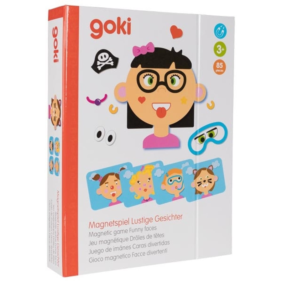 Магнитна Игра Смешни Лица На Момичета - Магнити - Goki - BebeMama