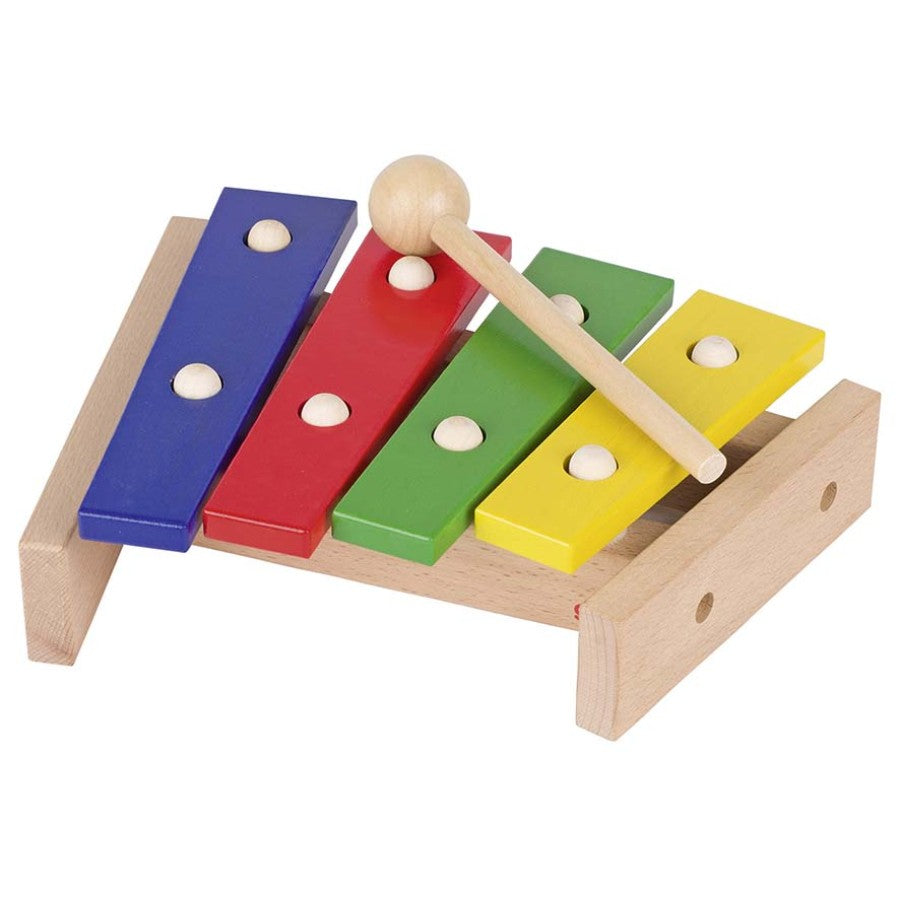 Дървен ксилофон, 4 тона - Музикални Играчки - Goki - BebeMama