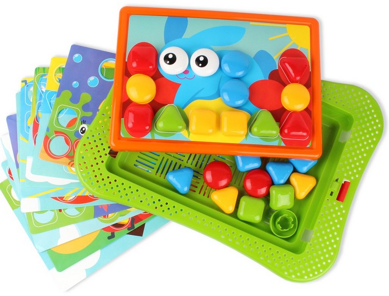 Мозайка С 10 Шаблона И 28 Елемента За Най Малките Размер На Кутията39Х30Х5 - Строители, Мозайки И Конструктори - Thesmileofyourbaby - BebeMama