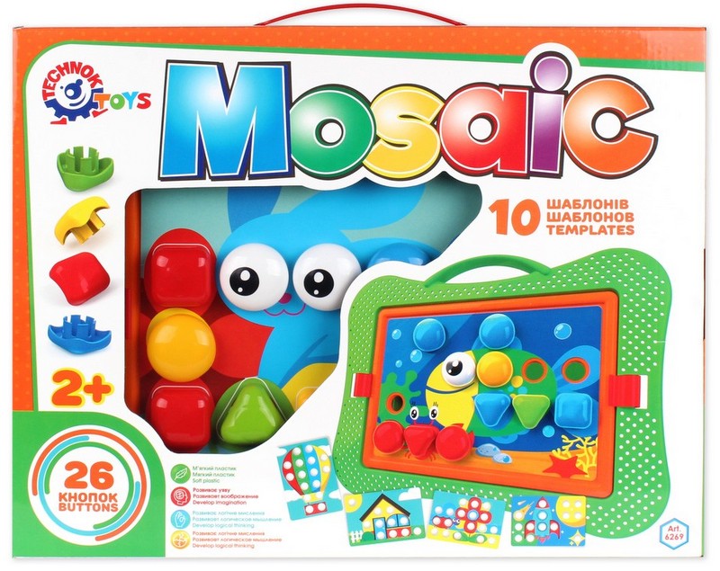 Мозайка С 10 Шаблона И 28 Елемента За Най Малките Размер На Кутията39Х30Х5 --- BebeMama