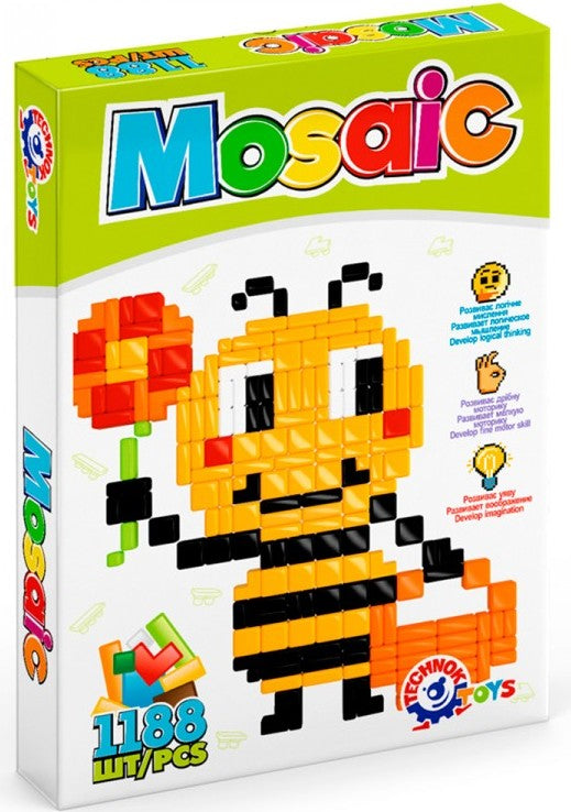 Мозайка Пиксел Пчеличка 1188 Части 28.5 Х 20.5 Х 4 С Инструмент За Вадене - Строители, Мозайки И Конструктори - Thesmileofyourbaby - BebeMama