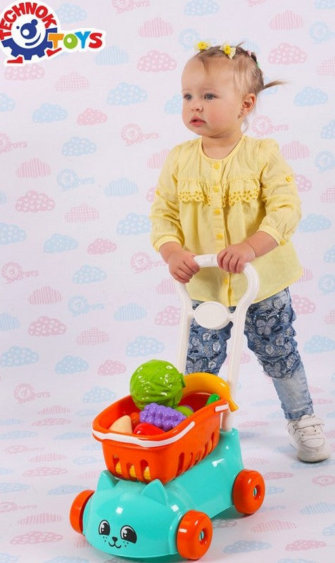 Количка Коте С Кошница С Плодове В Кутия 46 Х 44 Х 26 См -  -  - BebeMama
