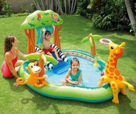 Надуваем Център За Игра С Пързалка Intex Jungle - Басейни - Intex - BebeMama