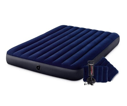 Надуваем Матрак С Ръчна Помпа Intex Classic Downy Queen 152 Х 203 Х 25См - Аксесоари За Плуване - Intex - BebeMama