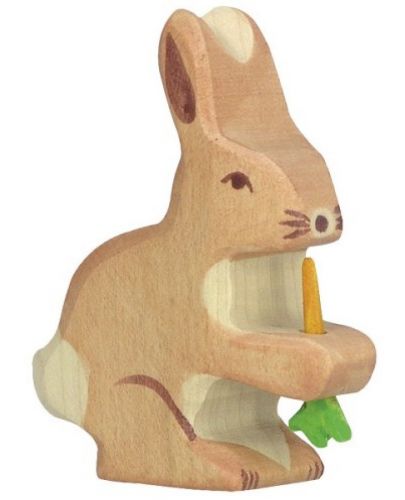 Заек с морков - Дървени Играчки - HolzTiger - BebeMama