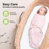 Антистрес Пелени За Повиване Organic 0-3 месеца 3бр Розови Цветя KeaBabies --- BebeMama