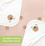 Бебешка Хавлия с качулка От Органичен Бамбук Кафяво Мече KeaBabies --- BebeMama