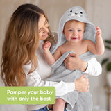 Бебешка Хавлия с качулка От Органичен Бамбук Тюленче KeaBabies --- BebeMama