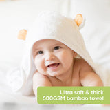 Бебешка Хавлия с качулка От Органичен Бамбук Мече KeaBabies --- BebeMama