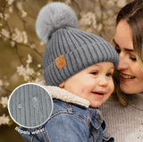 Зимна Детска Шапка 6-36М Сива 2 Броя Keababies --- BebeMama