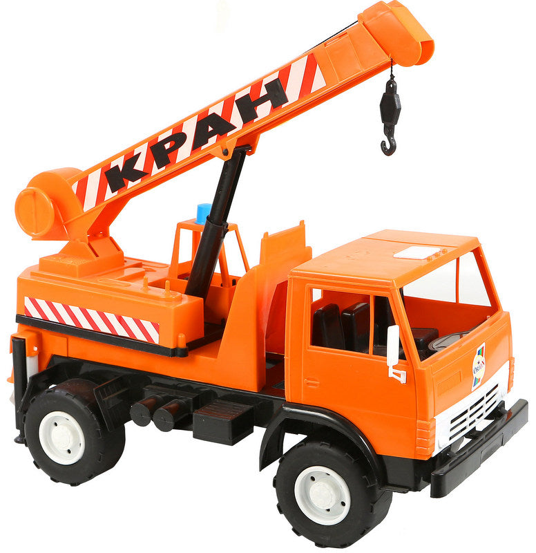 Камион Автокран Стрелата Се Вдига Мърда Напред И Се Върти На 360 Гр Куката Се Движи 39Х20Х25 - Коли, Камиони, Влакове И Самолети - TheSmileOfYourBaby - BebeMama