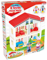 Конструктор Направи Си Двуетажна Къща Едри Части 40 Ел. 37Х11Х50 --- BebeMama