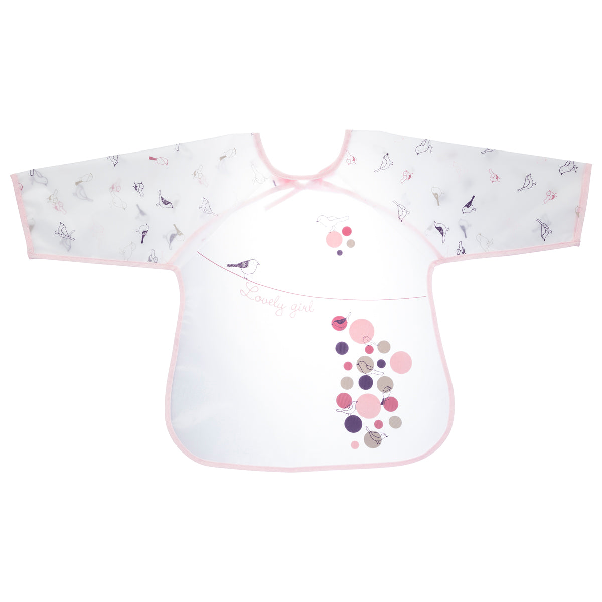 Непромокаем Лигавник С Ръкави Птички Babycalin - Лигавници - Babycalin - BebeMama