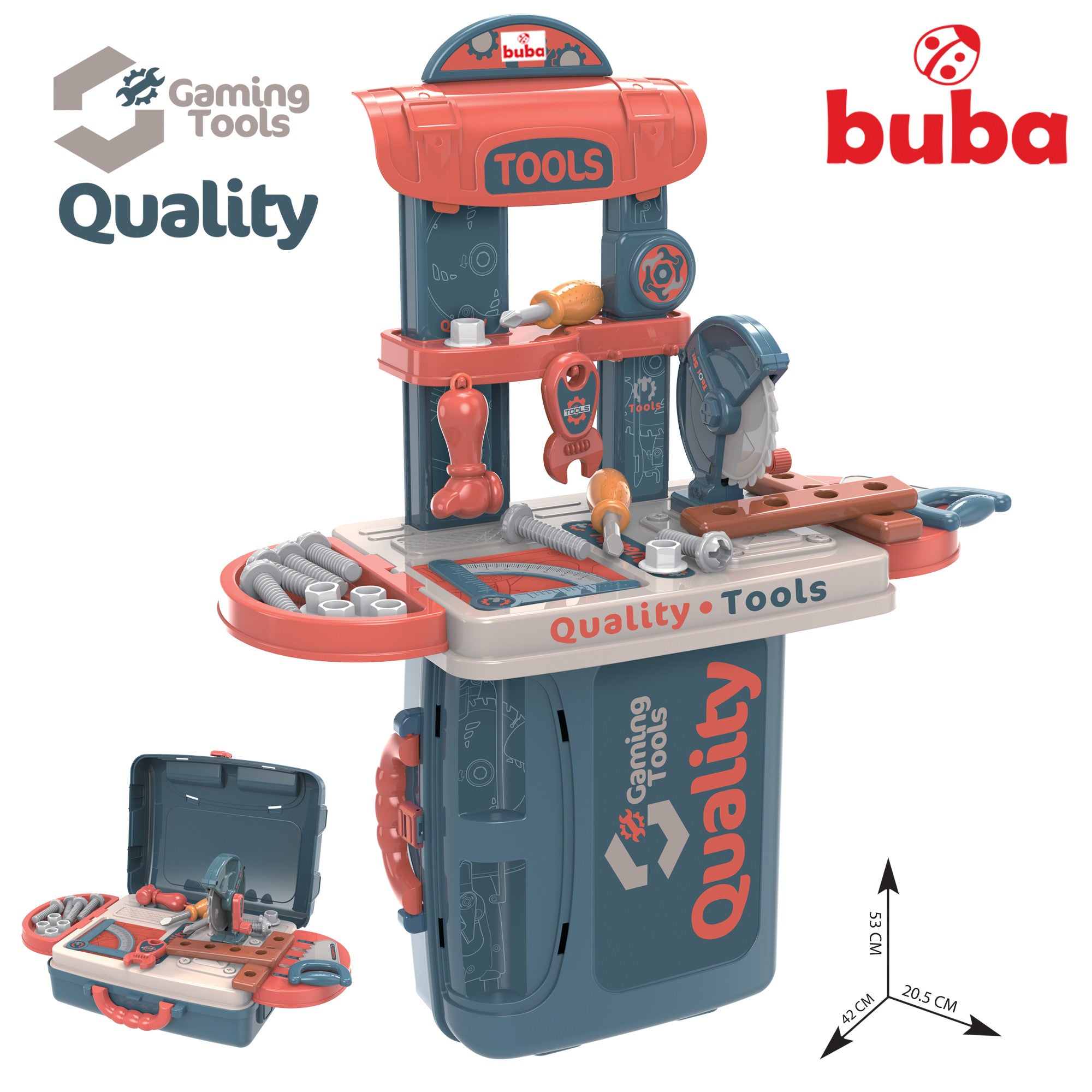 Детски комплект инструменти Buba Tool Quality 008-972 Куфар - Инструменти - Buba - BebeMama