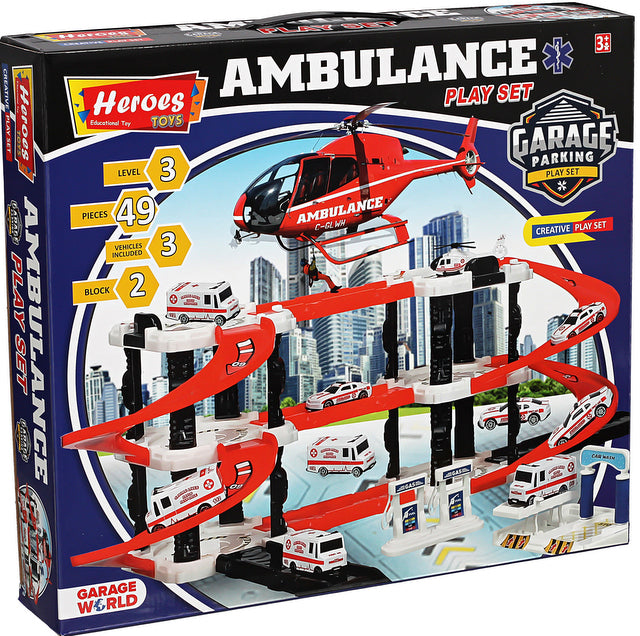 Паркинг Голям 3 Етажа И 2 Писти Строителна Площадка 44Х38Х7 - Коли, Камиони, Влакове И Самолети - Thesmileofyourbaby - BebeMama