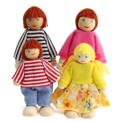 Семейство Дървени Кукли - 4Бр. - Играчки - Smartbaby - BebeMama