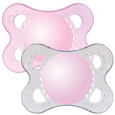 Залъгалка Crystal Soother Pink 0M+ 2 Бр. - Залъгалки - Mam - BebeMama