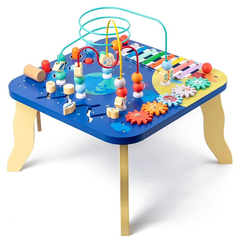 Bl-20217 Дървена Маса С Активити Център - Дървени Играчки - Raya Toys - BebeMama