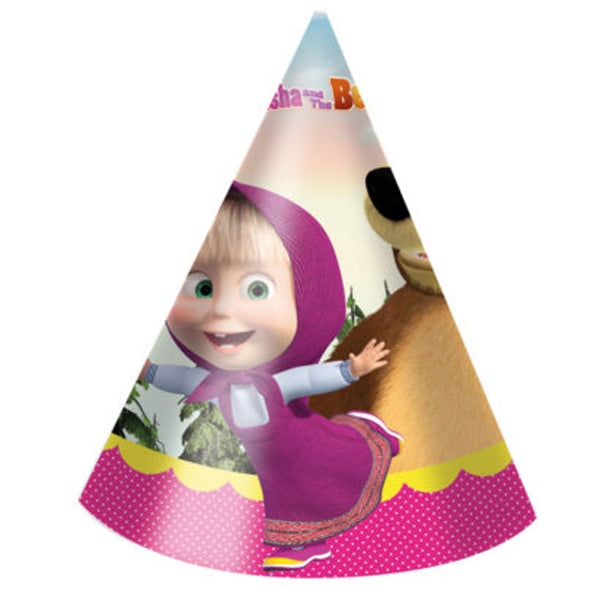 Шапки Masha And The Bear - 6 Бр. - Парти Аксесоари И Костюми - Procos - BebeMama