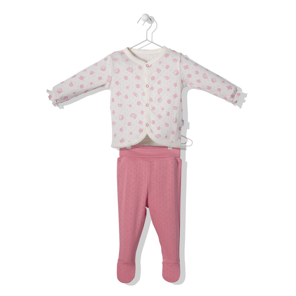 F1216 Пижама Sun And Friends Циклама 0-1M/56Cm - Гащеризони - Bebetto - BebeMama