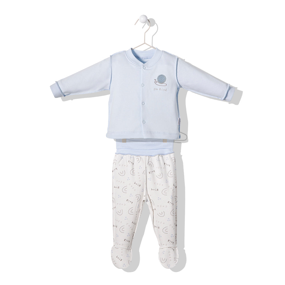F1213 Пижама Cute And Cool Син 6-9M/74Cm - Гащеризони - Bebetto - BebeMama