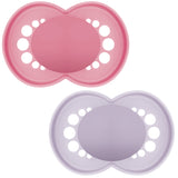 Залъгалка Pure Original Solid Розов 6M+ 2Бр. - Залъгалки - Mam - BebeMama