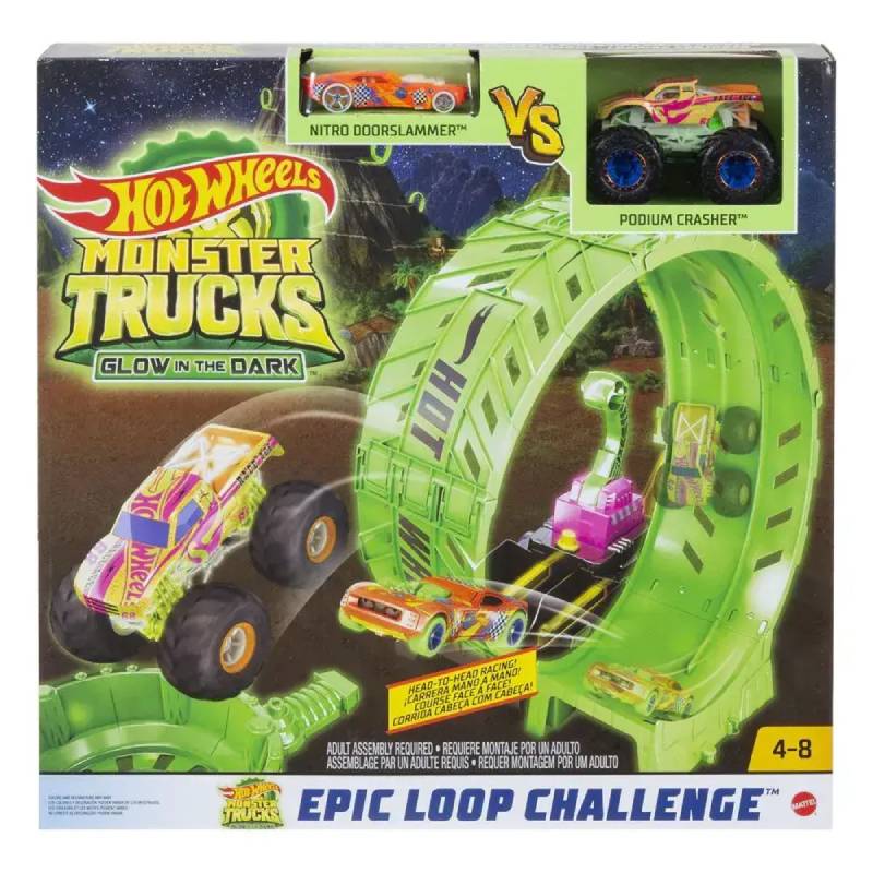 Hbn02 Hw Светеща Писта Epic Loop Challenge - Коли, Камиони, Влакове И Самолети - Mattel - BebeMama
