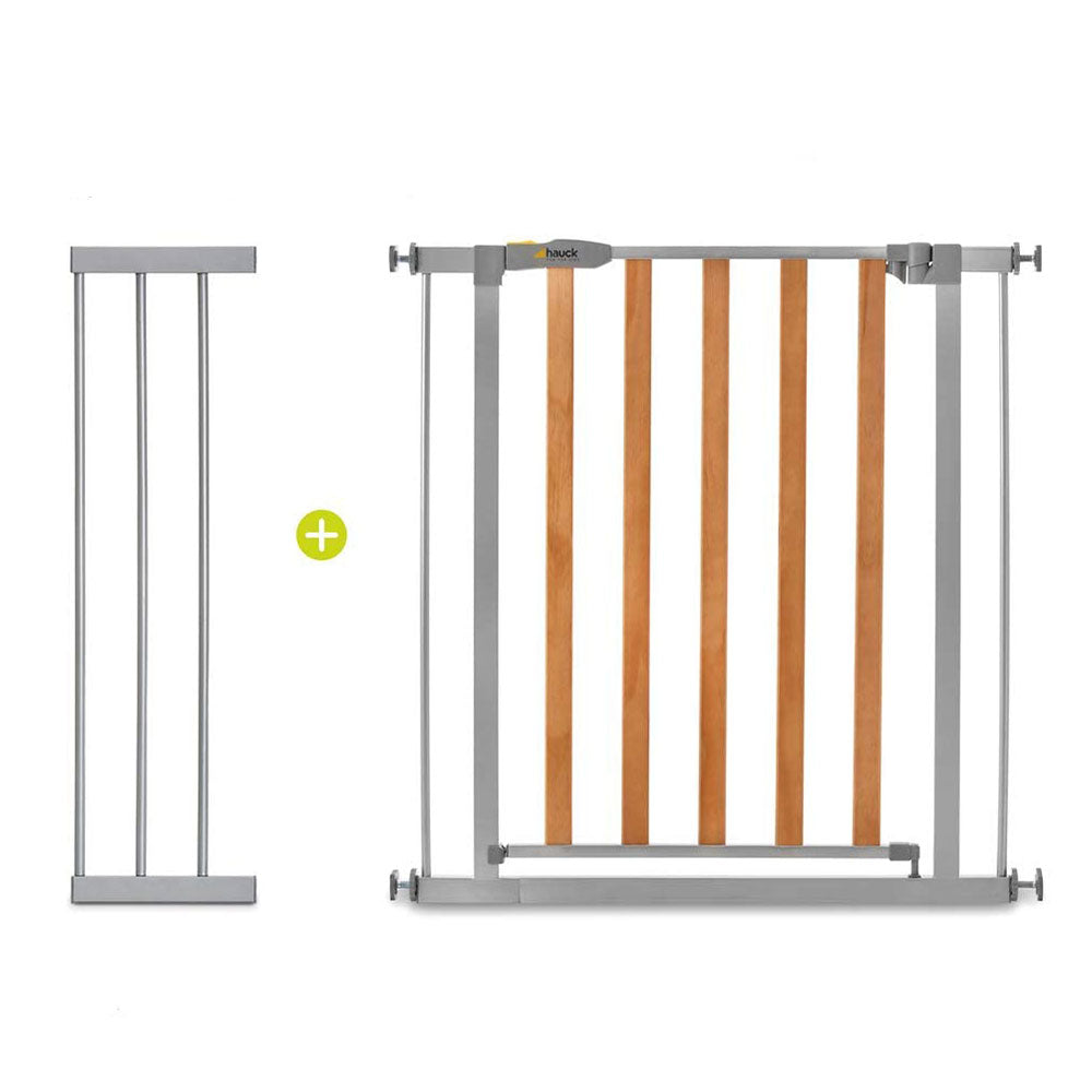 Преграда Wood Lock 2 + 21Cm Ext. Silver - Прегради За Врата - Hauck - BebeMama