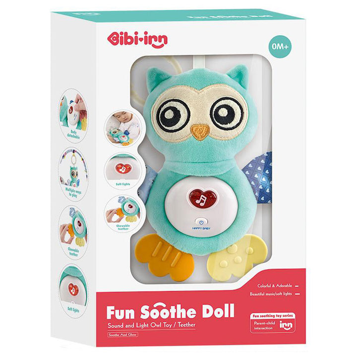 Музикален Плюшен Бухал Син - Музикални Играчки - Raya Toys - BebeMama