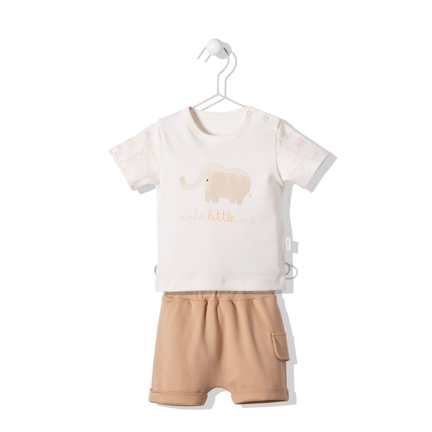 F1224 К-Кт 2Ч. Wilderness Бежов 12-18M/86Cm - Комплекти - Bebetto - BebeMama