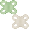 Залъгалка Pure Start Solid Зелен 0-2M 2Бр. - Залъгалки - Mam - BebeMama