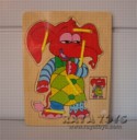 Дървен Пъзел Маймуна Връзки - Дървени Играчки - Raya Toys - BebeMama