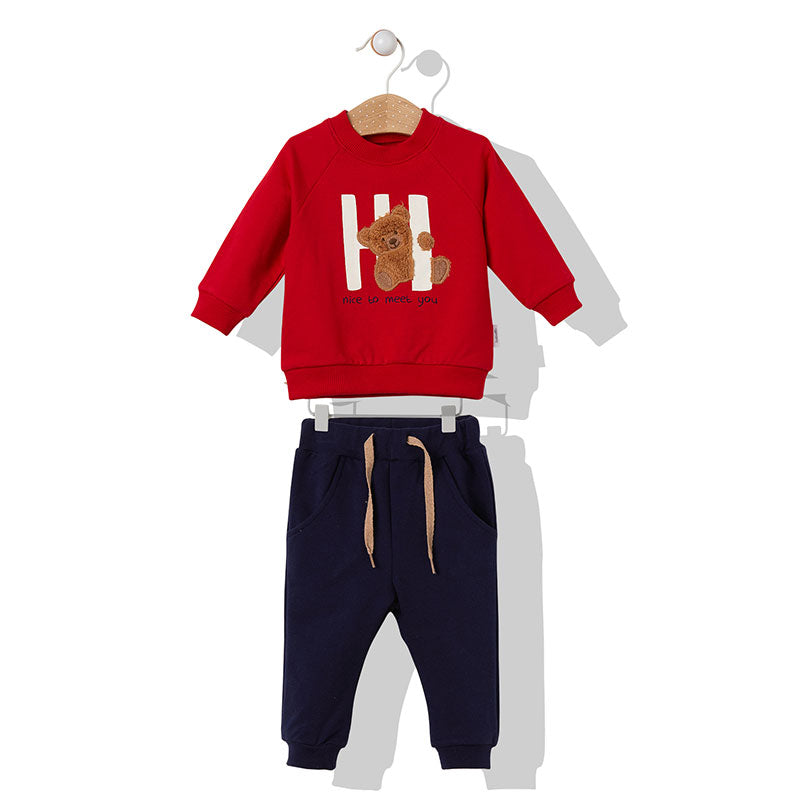 K3598 К-Кт 2Ч. Hi Teddy Червен 68Cm - Комплекти - Bebetto - BebeMama