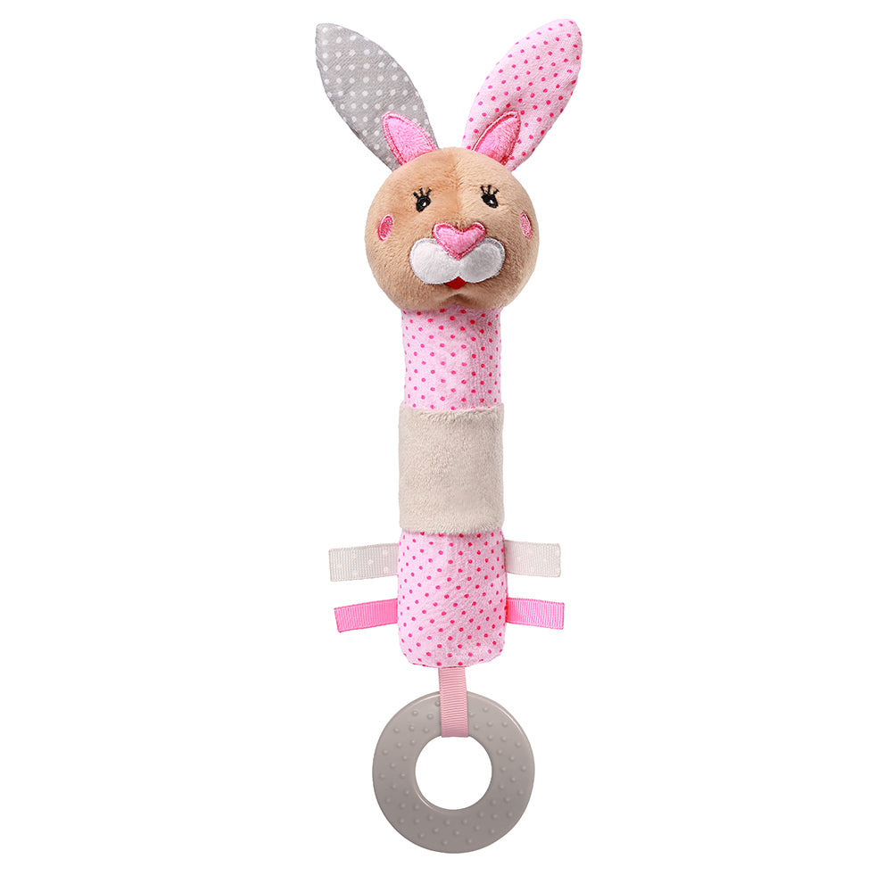 Писукаща Играчка С Гризалка Зайче - Меки Играчки - Babyono - BebeMama