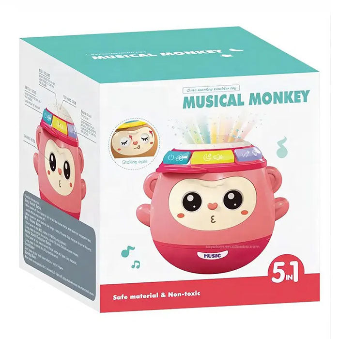 Музикална Маймунка Розов - Музикални Играчки - Raya Toys - BebeMama