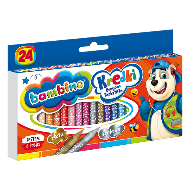 Моливи Bambino 24 Цвята Мече - Образователни Игри - St.Majewski - BebeMama