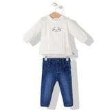 K3687 К-Кт 2Ч. Момиче Boutique Тъмно Син 80Cm - Комплекти - Bebetto - BebeMama