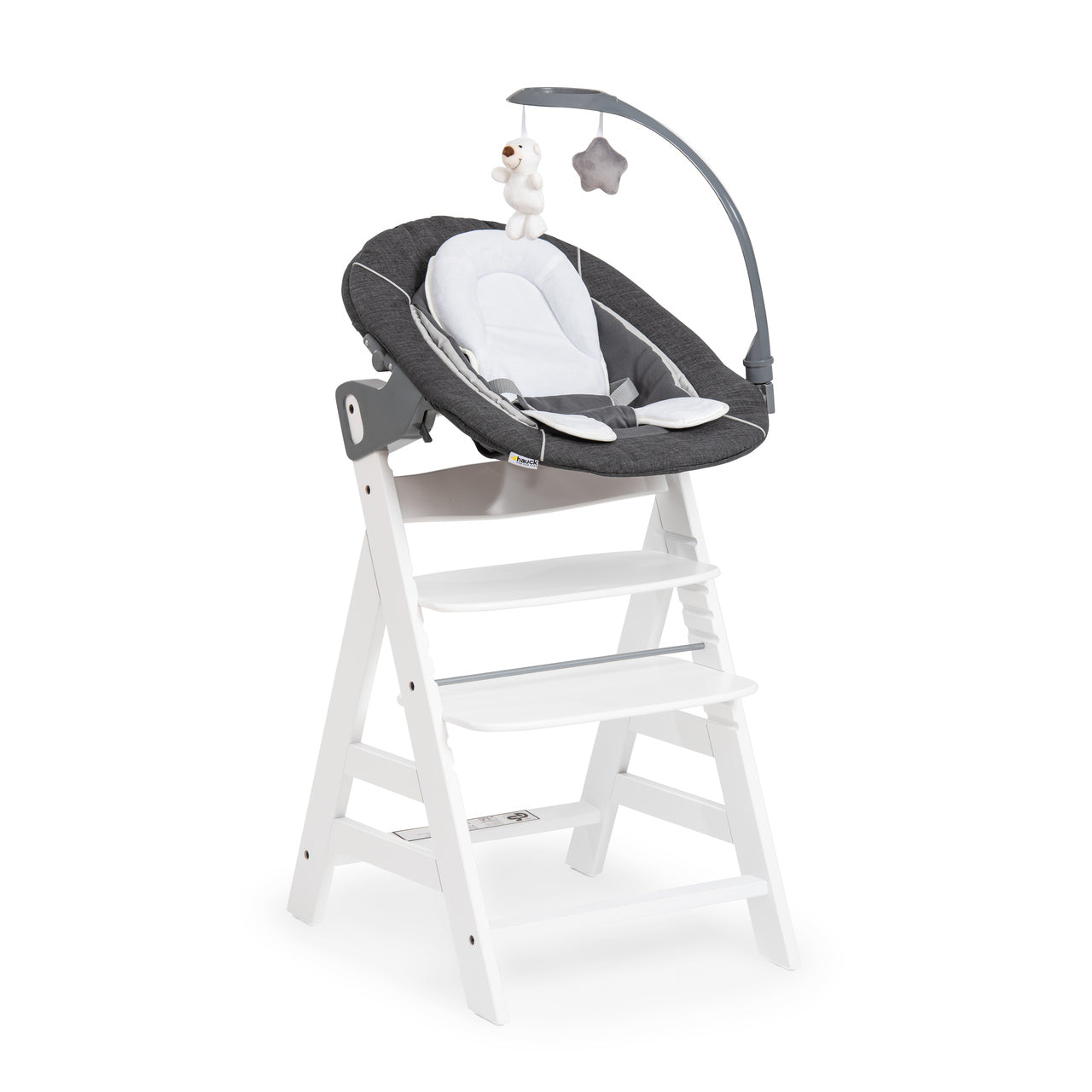 Шезлонг Alpha Bouncer Deluxe Melange Grey --- BebeMama