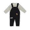 K4015 Гащ+Блуза Striped Anthracite 12-18M/86Cm - Комплекти - Bebetto - BebeMama